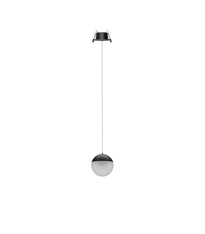 Kilda 1 Light Recessed Pendant 10W LED 3000K 800lm Black 3yrs Warranty-1