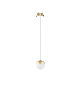 Kilda 1 Light Recessed Pendant 10W LED 3000K 800lm Gold 3yrs Warranty-1