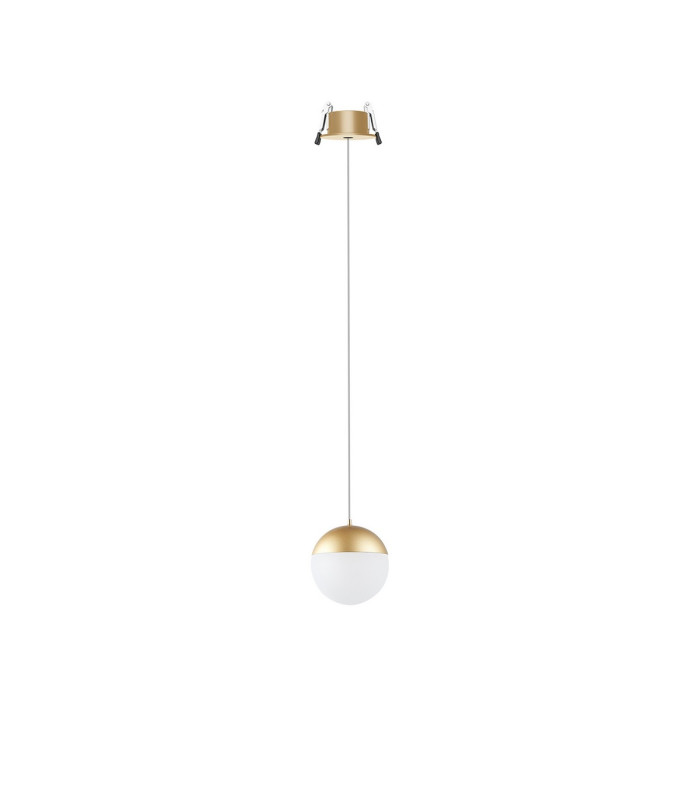 Kilda 1 Light Recessed Pendant 10W LED 3000K 800lm Gold 3yrs Warranty-1