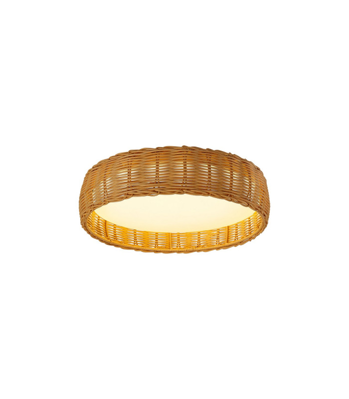 Kilimanjaro 24W LED Ceiling Light CCT 2700/4000/5000K 1700lm Beige Rattan 5yrs Warranty-1