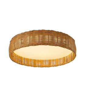 Kilimanjaro 50W LED Ceiling Light CCT 2700/4000/5000K 3800lm Beige Rattan 5yrs Warranty-1