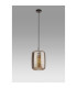 Kriss Cylinder Pendant 1 Light GU10 Black/Black Glass Shade With Inner Lined Funnel Glass-2