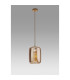 Kriss Cylinder Pendant 1 Light GU10 Bronze/Bronze Glass Shade With Inner Lined Funnel Glass-2