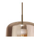 Kriss Cylinder Pendant 1 Light GU10 Bronze/Bronze Glass Shade With Inner Lined Funnel Glass-6