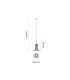 Kriss Cylinder Pendant 1 Light GU10 Bronze/Bronze Glass Shade With Inner Lined Funnel Glass-7