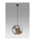 Kriss Squircle Pendant 1 Light GU10 Black/Black Glass Shade With Inner Lined Funnel Glass-2