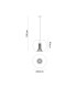 Kriss Squircle Pendant 1 Light GU10 Black/Black Glass Shade With Inner Lined Funnel Glass-7