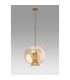 Kriss Squircle Pendant 1 Light GU10 Bronze/Bronze Glass Shade With Inner Lined Funnel Glass-2