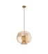 Kriss Squircle Pendant 1 Light GU10 Bronze/Bronze Glass Shade With Inner Lined Funnel Glass-5