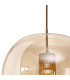Kriss Squircle Pendant 1 Light GU10 Bronze/Bronze Glass Shade With Inner Lined Funnel Glass-6