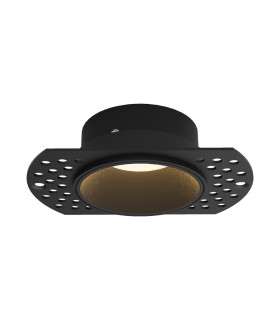 Lances Trimless Recessed Spotlight 10.5cm GU10 (Max 12W) Cut Out 62mm Black-1