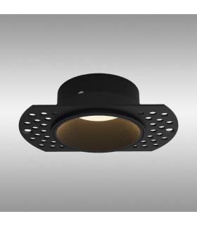 Lances Trimless Recessed Spotlight 10.5cm GU10 (Max 12W) Cut Out 62mm Black-2