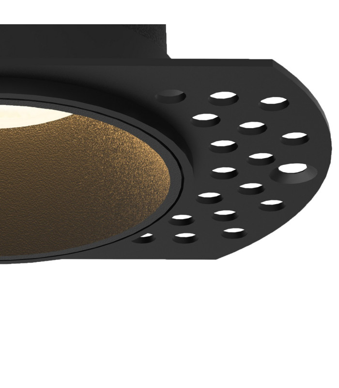 Lances Trimless Recessed Spotlight 10.5cm GU10 (Max 12W) Cut Out 62mm Black-4