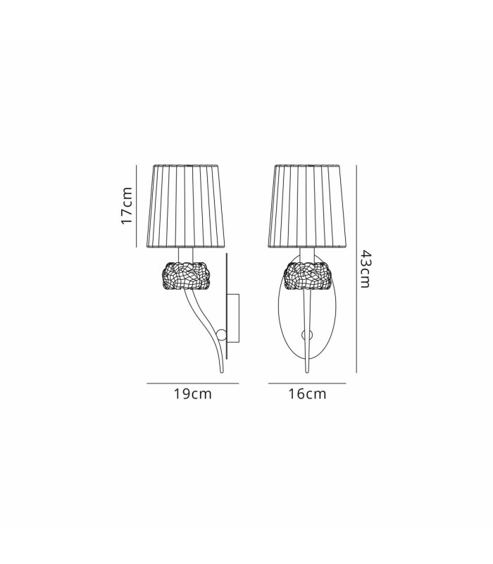 Loewe Wall Lamp 1 Light E14 Antique Brass With White Shade (4735)-6