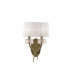 Loewe Wall Lamp 2 Light E14 Antique Brass With White Shade (4734)-1