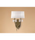 Loewe Wall Lamp 2 Light E14 Antique Brass With White Shade (4734)-2