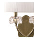 Loewe Wall Lamp 2 Light E14 Antique Brass With White Shade (4734)-4