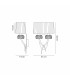 Loewe Wall Lamp 2 Light E14 Antique Brass With White Shade (4734)-6