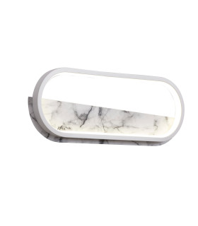 Marmol Wall Lamp Oval 20W LED 3000K 1800lm White Marble/White 3yrs Warranty-2