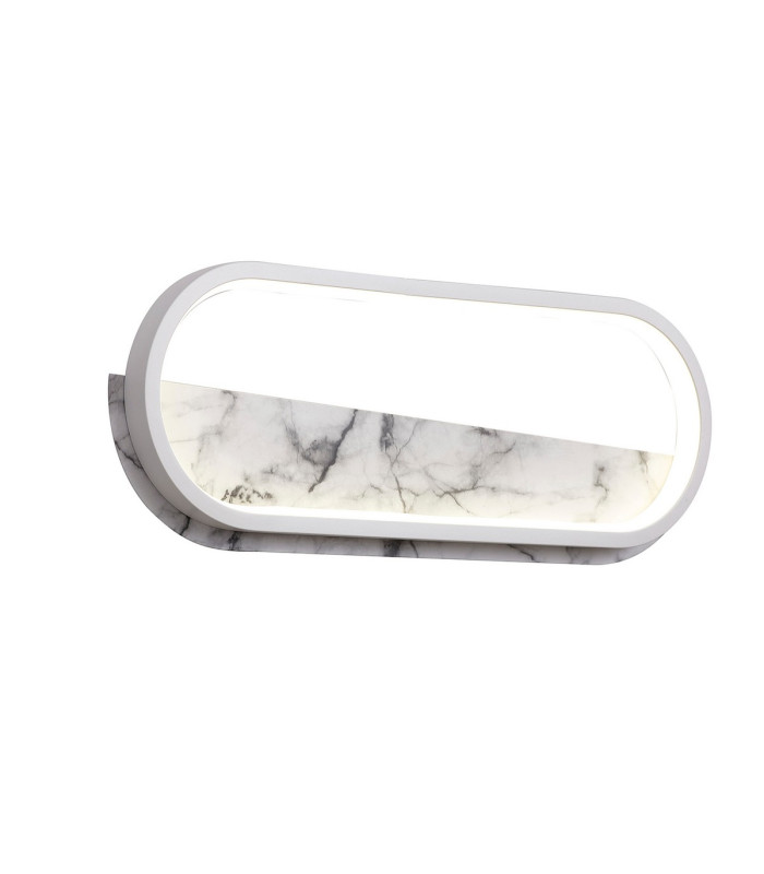 Marmol Wall Lamp Oval 20W LED 3000K 1800lm White Marble/White 3yrs Warranty-2