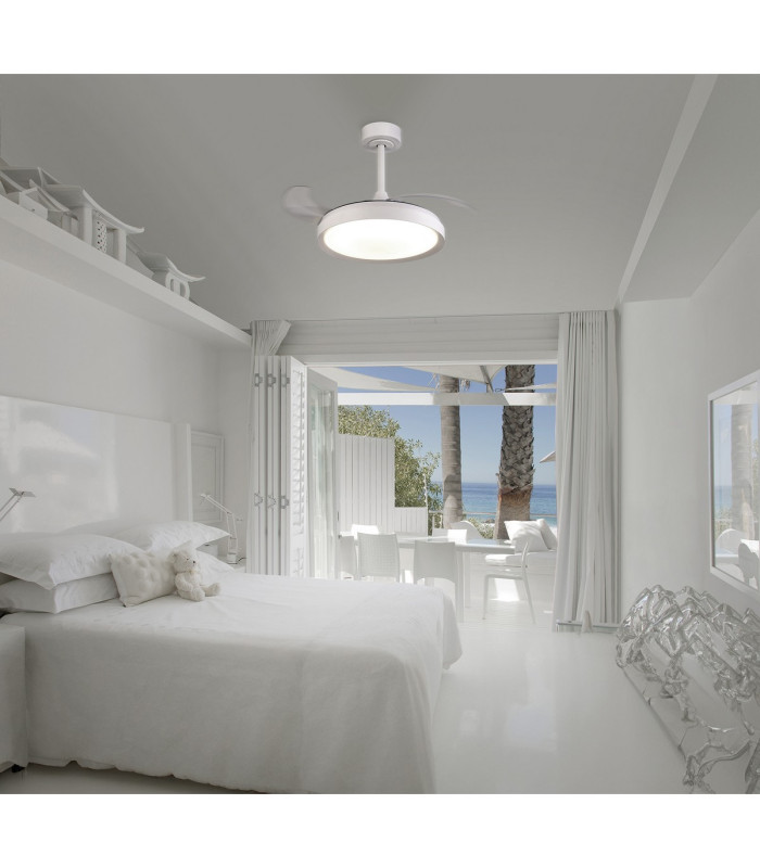 Mistral Mini 40W LED Dimmable Ceiling Light With Built-In 28W DC Fan 2700-5000K Remote Control 2500lm White 5yrs Warranty-3