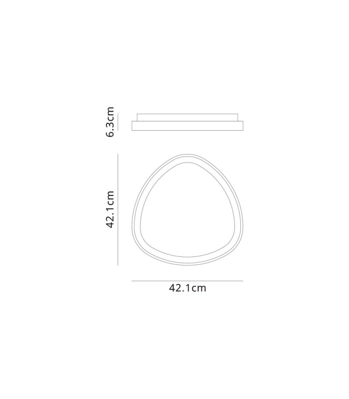 Niseko II Triangular Ceiling 42cm 38W LED 2700K-5000K Tuneable 2500lm Remote Control Gold 3yrs Warranty-5