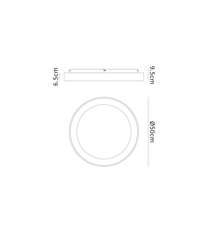 Niseko II Ring Ceiling 50cm 40W LED 2700K-5000K Tuneable 2950lm Remote Control & APP Wood 3yrs Warranty-5