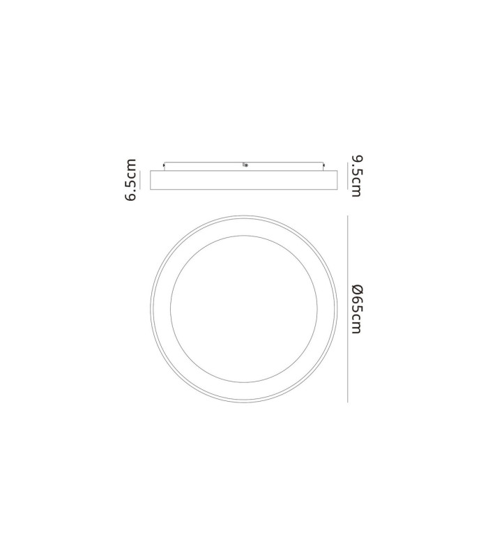 Niseko II Ring Ceiling 65cm 50W LED 2700K-5000K Tuneable 3760lm Remote Control & APP Wood 3yrs Warranty-5