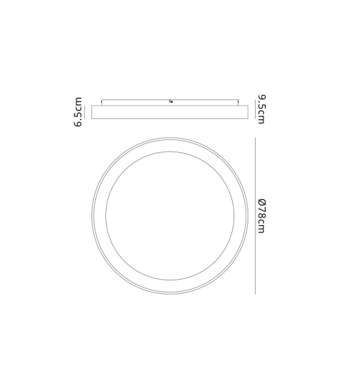 Niseko II Ring Ceiling 78cm 58W LED 2700K-5000K Tuneable 4700lm Remote Control White 3yrs Warranty-5