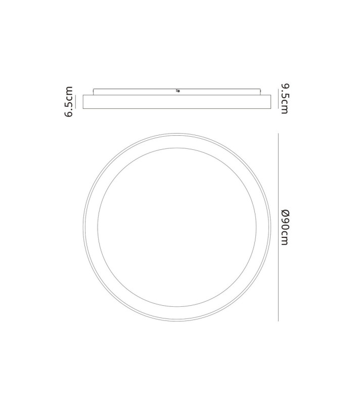 Niseko II Ring Ceiling 90cm 78W LED 2700K-5000K Tuneable 6200lm Remote Control Gold 3yrs Warranty-5