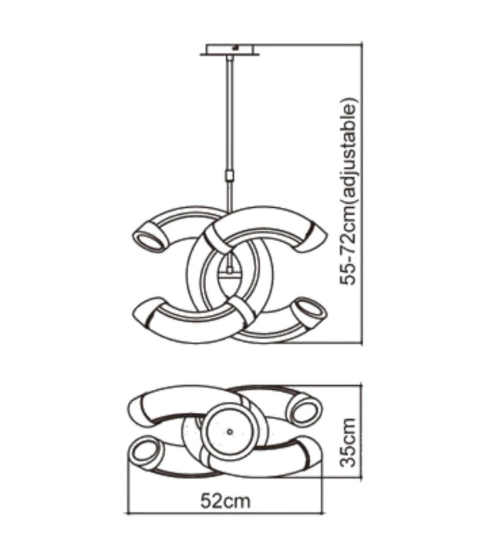 Niseko II Ring Ceiling 90cm 78W LED 2700K-5000K Tuneable 6200lm Remote Control Wood 3yrs Warranty-5