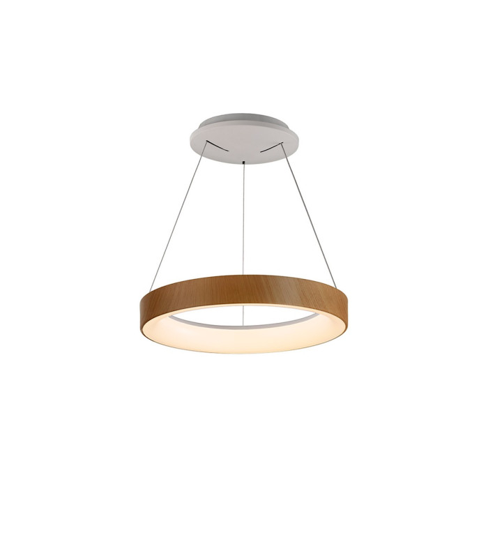 Niseko II Ring Pendant 38cm 30W LED 2700K-5000K Tuneable 2250lm Remote Control & APP Wood 3yrs Warranty-1