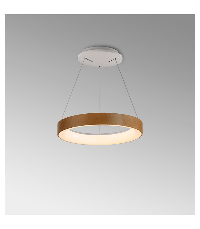 Niseko II Ring Pendant 38cm 30W LED 2700K-5000K Tuneable 2250lm Remote Control & APP Wood 3yrs Warranty-2