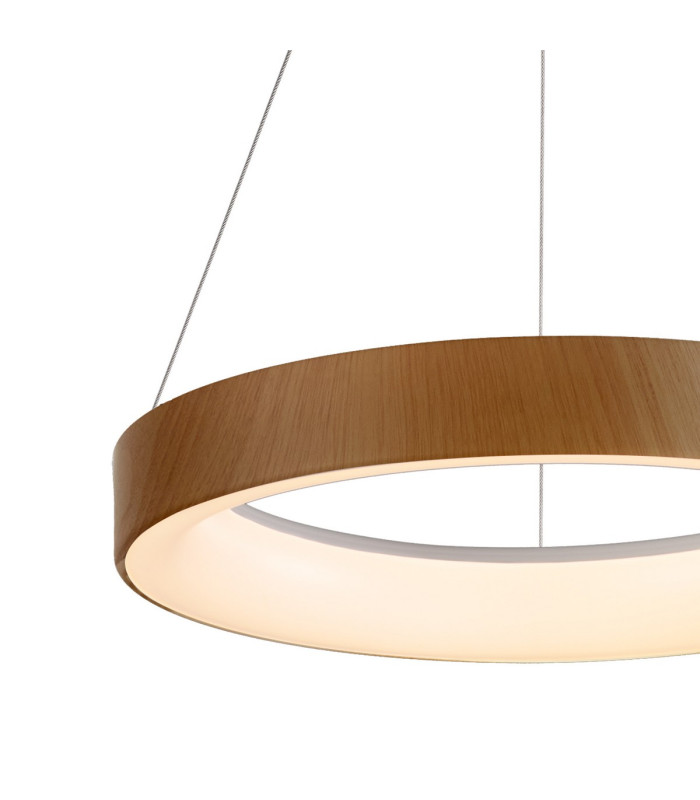 Niseko II Ring Pendant 38cm 30W LED 2700K-5000K Tuneable 2250lm Remote Control & APP Wood 3yrs Warranty-4