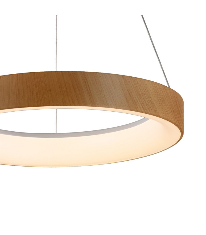 Niseko II Ring Pendant 38cm 30W LED 2700K-5000K Tuneable 2250lm Remote Control & APP Wood 3yrs Warranty-5