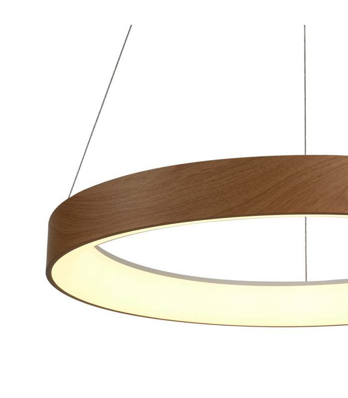 Niseko II Ring Pendant 50cm 40W LED 2700K-5000K Tuneable 2950lm Remote Control & APP Wood 3yrs Warranty-4