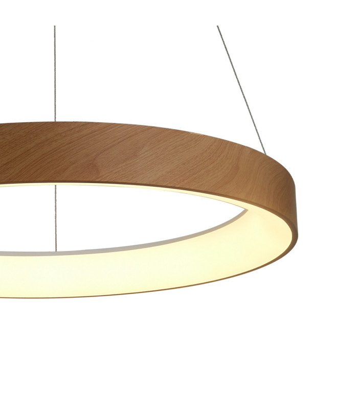 Niseko II Ring Pendant 50cm 40W LED 2700K-5000K Tuneable 2950lm Remote Control & APP Wood 3yrs Warranty-5