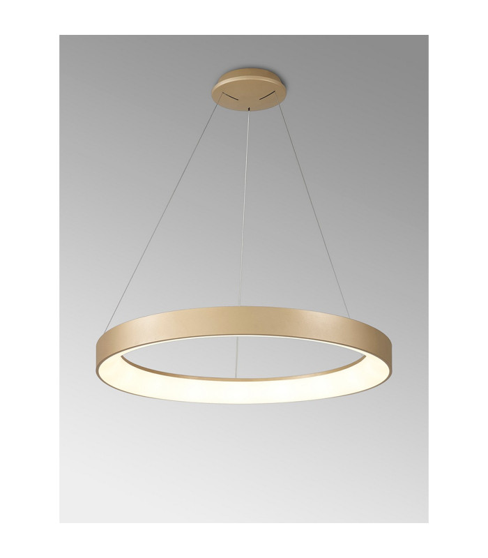 Niseko II Ring Pendant 65cm 50W LED 2700K-5000K Tuneable 3760lm Remote Control & APP Gold 3yrs Warranty-2