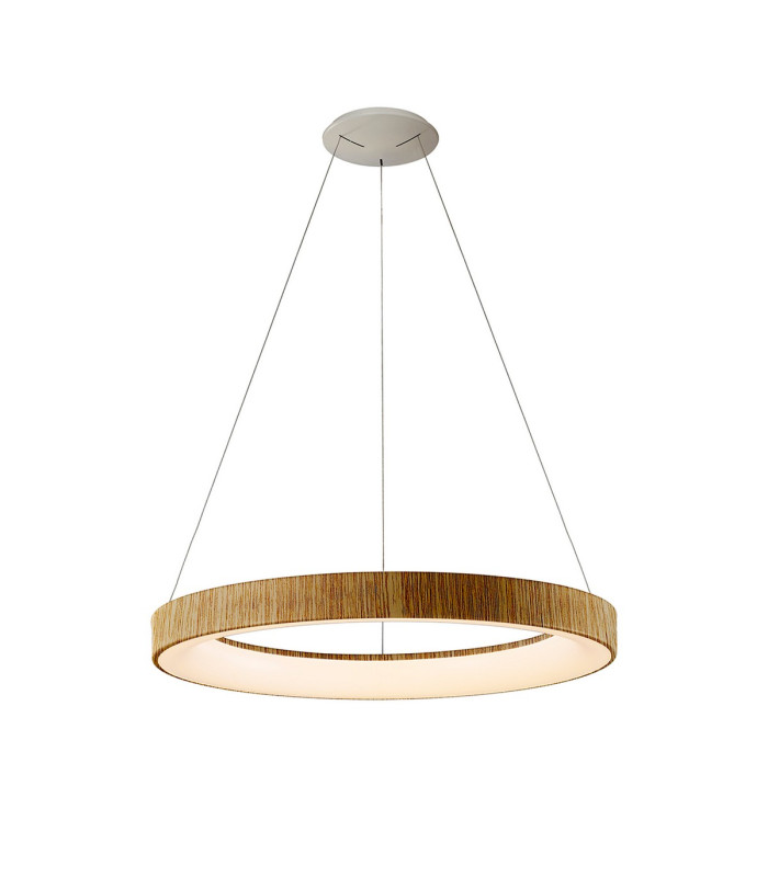 Niseko II Ring Pendant 65cm 50W LED 2700K-5000K Tuneable 3760lm Remote Control & APP Wood 3yrs Warranty-1