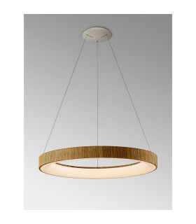 Niseko II Ring Pendant 65cm 50W LED 2700K-5000K Tuneable 3760lm Remote Control & APP Wood 3yrs Warranty-2