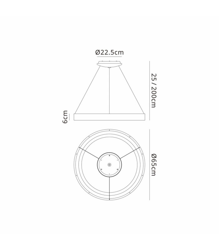Niseko II Ring Pendant 65cm 50W LED 2700K-5000K Tuneable 3760lm Remote Control & APP Wood 3yrs Warranty-6