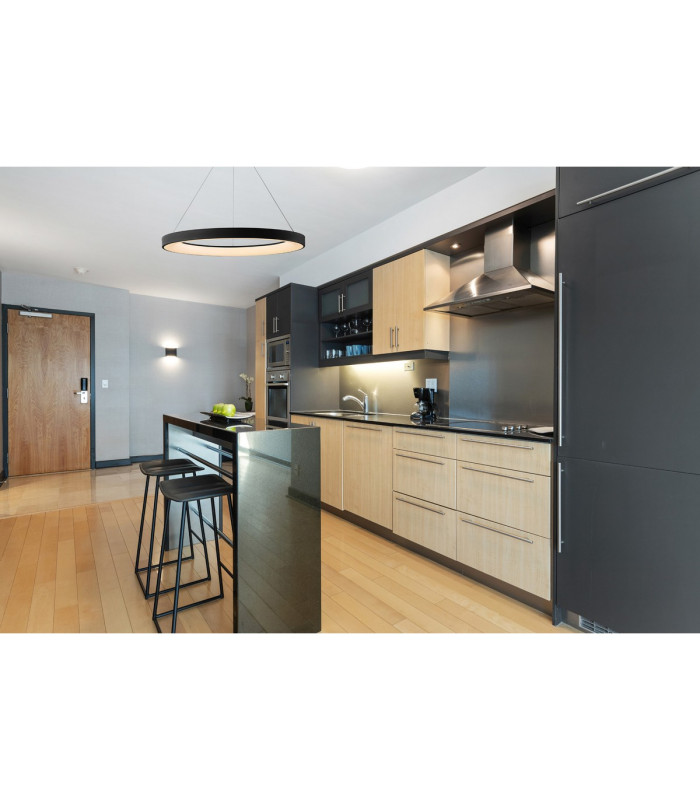 Niseko II Ring Pendant 90cm 66W LED 2700K-5000K Tuneable 5440lm Remote Control Black 3yrs Warranty-3