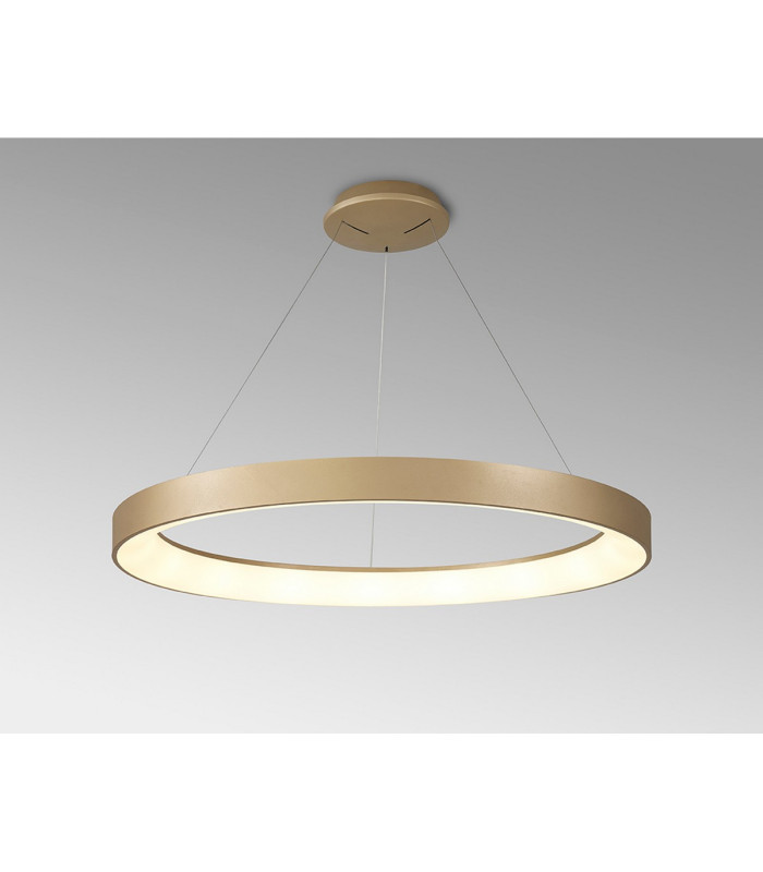 Niseko II Ring Pendant 90cm 66W LED 2700K-5000K Tuneable 5440lm Remote Control Gold 3yrs Warranty-2
