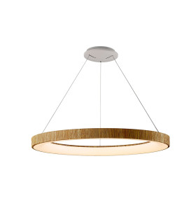 Niseko II Ring Pendant 90cm 66W LED 2700K-5000K Tuneable 5440lm Remote Control Wood 3yrs Warranty-1