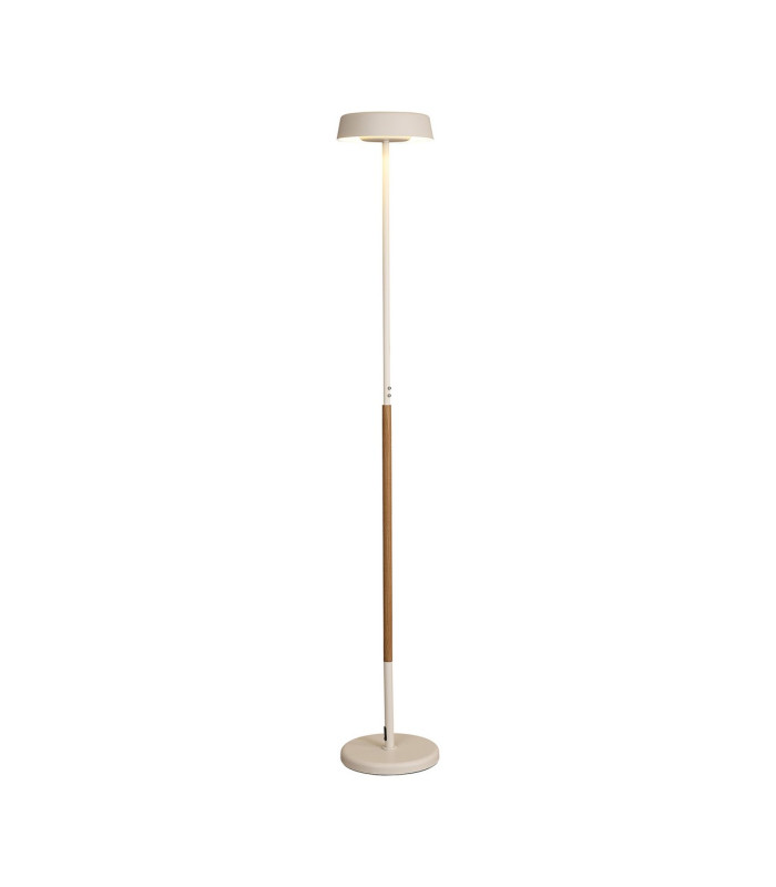 Noa II Floor Lamp 2 Light 15W Down 15W Up LED 3000K 2800lm Touch Dimmer White/Beech 3yrs Warranty-1
