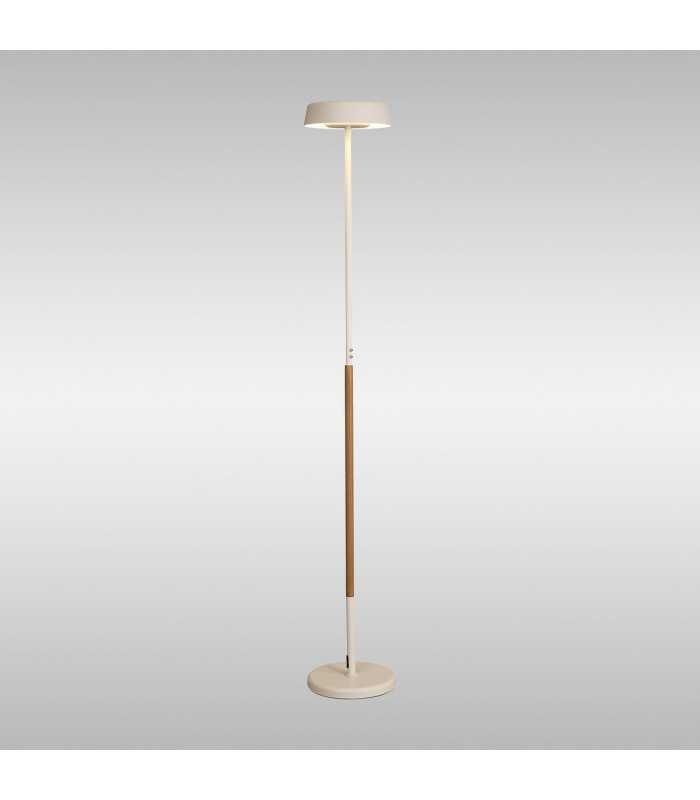 Noa II Floor Lamp 2 Light 15W Down 15W Up LED 3000K 2800lm Touch Dimmer White/Beech 3yrs Warranty-2