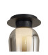 Nora Semi Ceiling 1 Light E27 Black/Black Marble/Chrome Glass With Frosted Inner-4