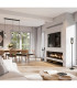 Nora Linear Pendant 3 Light Adjustable E27 Black/Black Marble/Chrome Glass With Frosted Inner-4