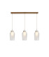 Nora Linear Pendant 3 Light Adjustable E27 Gold/White/Clear Glass With Frosted Inner-1