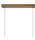 Nora Linear Pendant 3 Light Adjustable E27 Gold/White/Clear Glass With Frosted Inner-3